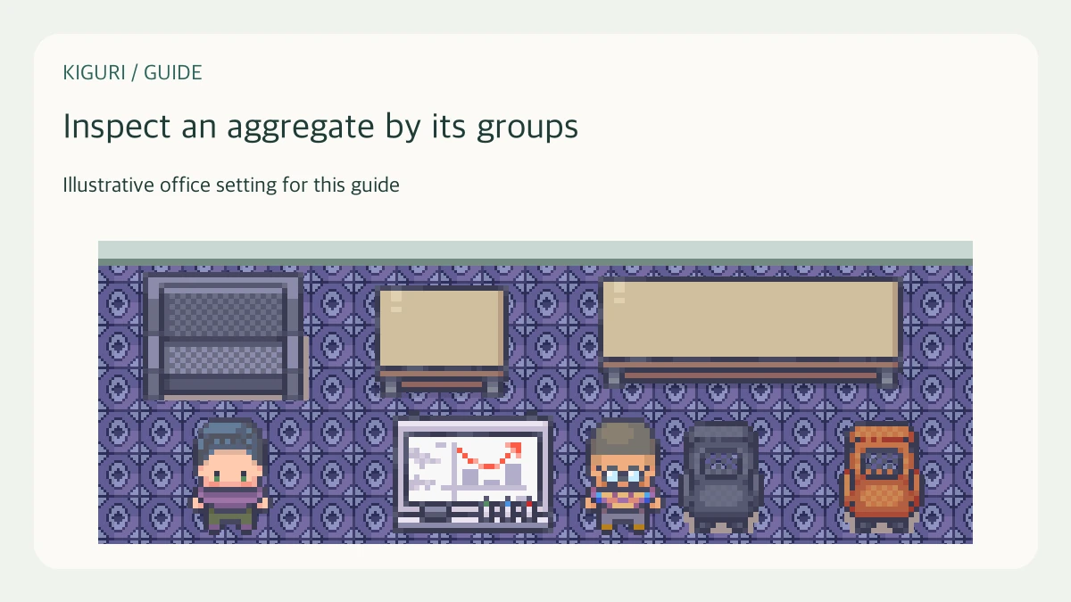 Illustrative setting to inspect an aggregate by its groups