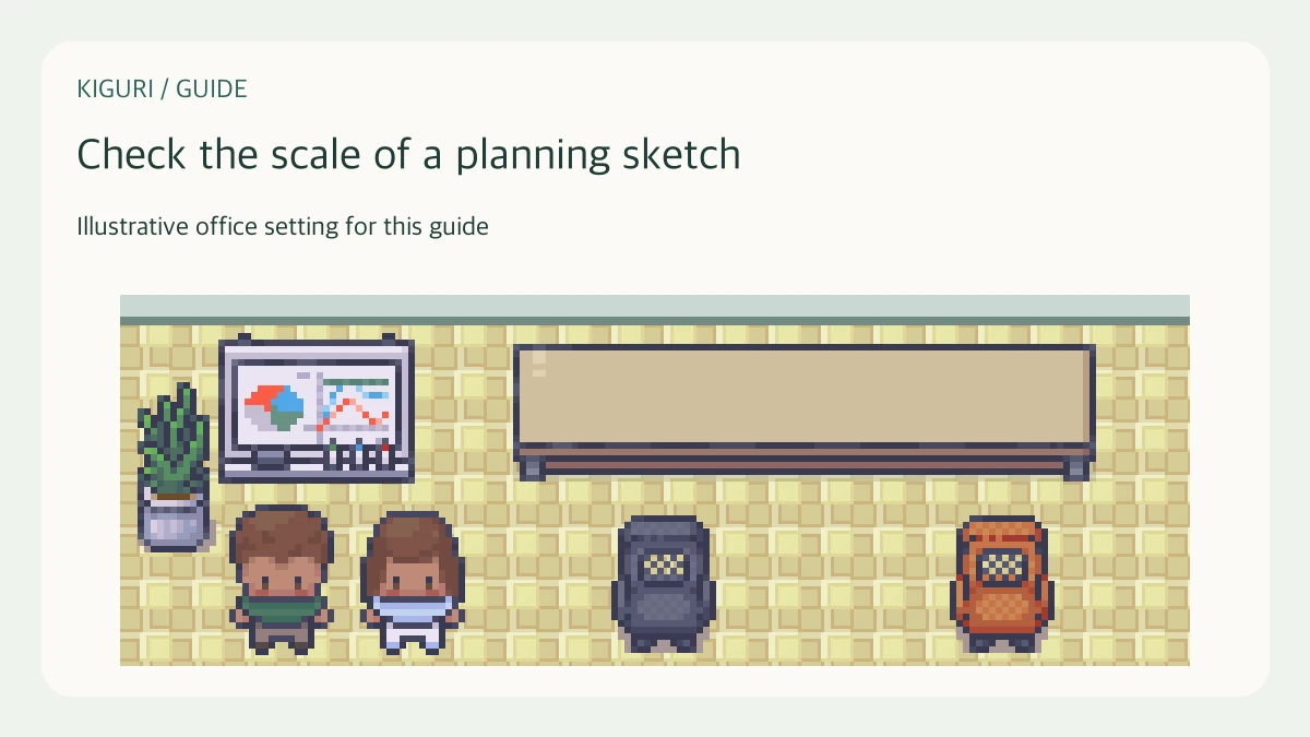 Illustrative setting to check the scale of a planning sketch