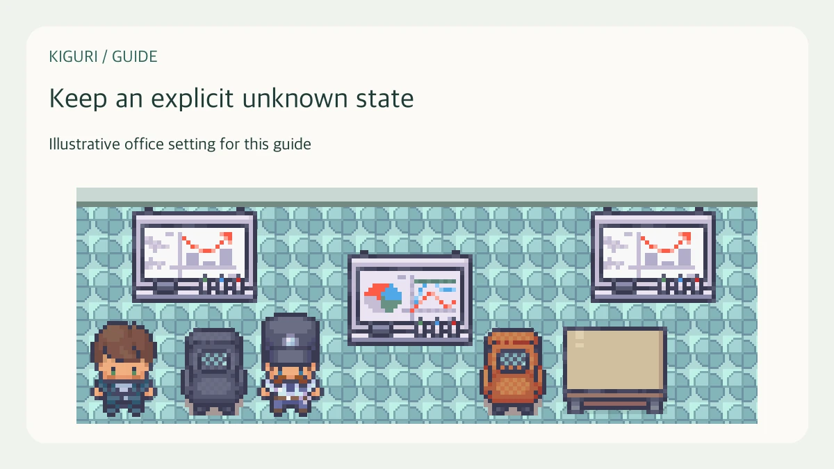Illustrative setting to keep an explicit unknown state