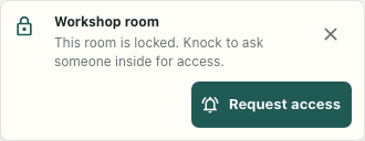 Request entry to a blocked area and check the returned result — actual interface with fictional local example data